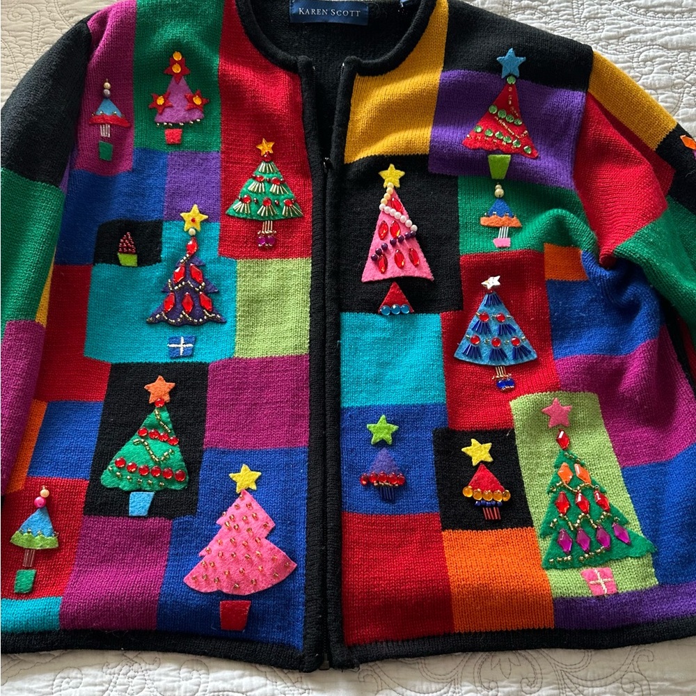 Karen Scott Multicolor Vintage Christmas Sweater